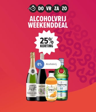 Weekenddeal alcoholvrij met 25% korting
